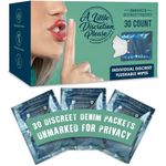 A Little Discretion, Please | Individually Wrapped Flushable Wipes For Adults in Discreet Unmarked Packaging | Unscented, Septic and Sewer Safe | Travel Wipes, Individual Wipes Biodegradable (30 Ct)