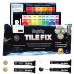 MagicEzy Tile Fix - (Neutrals Kit) Strong Tile Scratch Repair Touch Up Filler for Crack Repair - Chipped, Cracked, Scratched Porcelain Floor Tiles - Tile Gap Filler