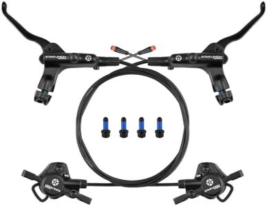 STAR UNION WUXING Hydraulic Brakes for Lectric 602, 2-Pin Power-Off Left Front 1000mm Right Rear 1800mm Aluminum Alloy Bicycle Hydraulic Disc Brake Set for Commuter Folding E-Bike Road Bike 2 Piston