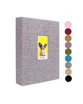 Mini Photo Album 208 Vertical Photos–Linen Cover, Front Window, Photo Album 2x3 Compatible with Fujifilm Instax Mini Film 7s 8 9 11, Polaroid 300, HP Sprocket, K-pop Photocards, Grey