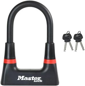 MASTER LOCK Antivol Vélo U Compact [A Clé] [Antivol Certifié] 8278EURDPRO - Idéal pour les Vélos, Vélos Electriques, VTT et autres, Noir