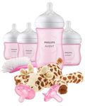 Philips Avent Natural Baby Bottle Pink Baby Gift Set With Snuggle, SCD838/03