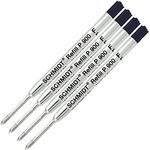 Schmidt - P900 Ballpoint Refill - Black - Fine, 4 Pack