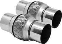 RP Remarkable Power, Rk7544-2.5" x 4" Heavy Duty Stainless Steel Exhaust Flex Pipe 8" Ol 2 Pack