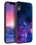 BENTOBEN for iPhone XR Case 6.1'', Nebula Galaxy Glow in the Dark Slim Cover for iPhone XR, Thin Fit Hybrid Soft Rubber Bumper Protective Pattern Silicone Phone Cases for iPhone XR Boy Girls Men Women