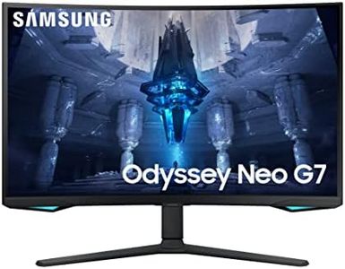 Samsung 32-Inch (80cm) 4K UHD Odyssey Neo G7 Gaming, 165 Hz, 1ms Curved Monitor, 3840 x 2160 Pixels, Mini-LED, Height Adjustable Stand, Matte Display, HDR2000, (LS32BG750NWXXL, Black)