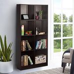 DeckUp Meritus-L 4-Shelf Engineered Wood Book Shelf and Display Unit (Dark Wenge, Matte Finish)