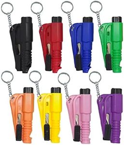 AUSTUFF 8Pcs 3 in 1 Seatbelt Cutter and Window Breaker, Window Breaker, Glass Breaker Key Ring Cutter, Car Emergency Escape Tool for Automotive Accidents