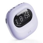 Wireless Alarm Clock for Bedrooms Bed Shaker Alarm-Vibration Alarm Clock for Deaf People, Rechargeable Battery Small Digital Clock Adjustable Vibrating Shaker, Portable Travel Clock with 3 Alarm Modes