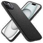 Spigen Liquid Air Back Cover Case Compatible with iPhone 15 (TPU | Matte Black)