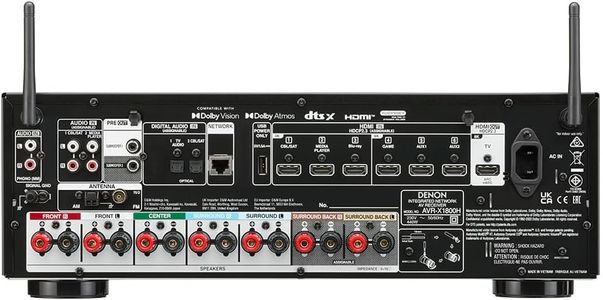Denon AVR-X1800H 8K AV Receiver – Home Theater Surround Sound