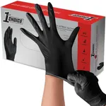 1st Choice Nitrile Gloves, Black Gloves Disposable Latex Free, Textured Industrial Black Gloves for Cooking and more, 5 mil