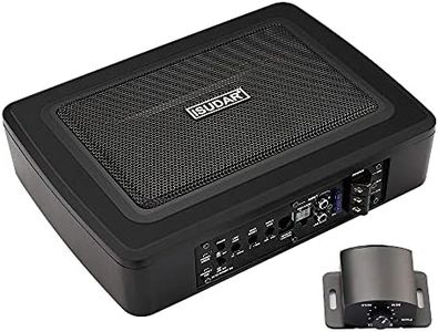 ISUDAR SU6901 Subwoofer sous Le Siège de Voiture Amplificateur Intégré, Système de Caisson de Basses Fermé HiFi de Voiture (150 Watts 6 * 9 ") Noir