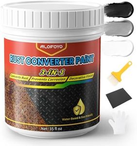 3-in-1 Rust Converter Paint for Metal, Long-lasting Rust Reformer, Primer & Quick-Dry Protective Coating, Water-Based & VOC-free Rust Inhibitor for Automotive, Trailer,Chassis,Tools – White, 35 OZ