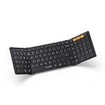 ProtoArc Foldable Bluetooth Keyboard Folding Keyboard with Number Pad | XK01 Full-Size Portable Keyboard Mini Wireless Keyboard for Windows iOS Android Tablet | QWERTY UK Layout - Black