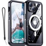 AICase iPhone 13 Case Waterproof with MagSafe Clear Snowproof,Dustproof and Shockproof,IP68 Certified Full Body 360 Protection Fully Sealed Underwater Cover for iPhone 13 6.1"