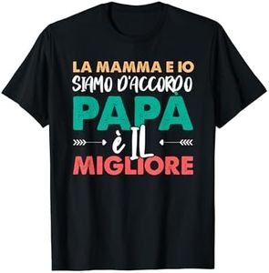 Festa Del Papà Migliore Del Mondo Figlia Figlio Padre Maglietta