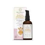 Juicy Chemistry Almond, Calendula & Vitamin E Baby Massage Oil,100ml, Certified Organic Baby Body Oil for Scalp and Body Massage Suitable for New Born Baby & Sensitive Skin