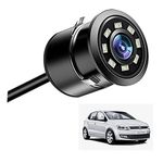 Asryd Car Rear Backup Camera, Rear View LED Night Vision Camera Waterproof 170 Degree Wide Angle, Black, Reverse Camera Parking Guide For Volkswagen Polo (1 LED Camera)