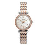 Fossil Analog White Dial Multicolor Band Women's Stainless Steel Watch-ES4649