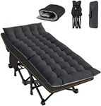 ABORON Camping Cot for Adult 28" Extra Wide, Heavy-Duty 1200D Oxford Cot for Sleeping, Portable Folding Camp Bed with Mat & Carry Bag