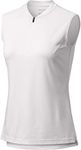 TSLA Women's Sleeveless Half-Zip Shirts, UV/SPF Summer Sports Athletic Tops, Dry Fit Moisture Wicking Workout Shirt FTK46-WHT X-Large