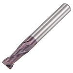 sourcing map Square Nose End Mill, 6mm Tip Dia Solid Carbide AlTiN Coated CNC Router Bits 2 Flute Spiral Milling Cutter HRC55 with 6mm Shank 50mm (2-inch) Length