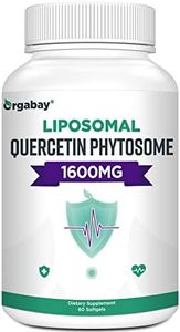 Liposomal Quercetin Phytosome 1600 mg,Bromelain 200mg,Zinc 30mg,Vitamin C Turmeric 40 mg,Highest Absorption,Quercetin Complex for Anti-Inflammatory,Respiratory,Cardiovascular,Immune Health,60 Softgels