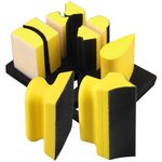 STEBRUAM Hand Sanding Block Set Contoured Profile with Hook and Loop Sanding Pad Hook Backing Plate Convex & Concave Shape for Woodworking Furniture Restoration, Auto Paint and Craft (9-Piece)