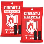 DIBBATU Emergency Fire Blanket for Home, Fire Blankets for Home and Kitchen, Fireproof Blankets for House, Kitchen, Fireplace, Grill, BBQ，Survival FireBlanket for Camping