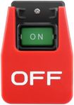 HY56 220V 20A Industrial On/Off Large Pushbutton Knee Paddle Safety Switch Fit for Table saw, for Beach saw, for Wood saw machin, Power Tools, Fast Power Off