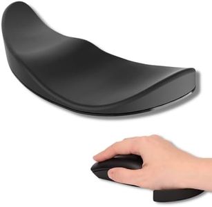 Crysendo Ergonomic Wrist Pad for Mouse & Keyboards | Skin-Friendly Smooth Movement Palm Support for Home/Office/Gaming | RSI & Carpal Tunnel Syndrome Wrist Pain Relieving Mouse Hand Rest (Black)