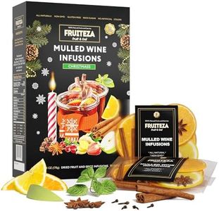 Mulled Wine Spice Kit, Mulling Spices for Wine & Apple Cider (Pack of 10) Mulling Spice & Fruit Infusion Gift Box Set for Gluhwein, Glogg, Juices, Sangria - Spiced Wine Cocktail Set (Christmas)