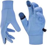 AsbaSweet Running Gloves, Touch Screen Winter Gloves, Lightweight Windproof Gloves for Cycling and Sports, Non-Slip with Elastic Cuff - Great Christmas Day Gifts for Men Women (Sky Blue, Medium)