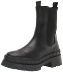 Steve Madden Women's Barclay Fashion Boot, Black Leather, 8