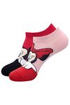 BALENZIA x Disney Lowcut/Ankle Socks for Women (Pack of 2 Pairs)(Free Size)|Made with 100% Cotton