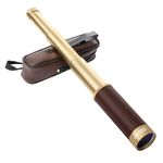 Laupha Retro Pirate Telescope Zoomable 25x30 Pocket Monocular Portable Collapsible BAK-4 Lens Captain Jack's Spyglass Handheld Telescope Vintage Telescope for Kids