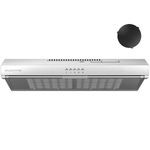 Soonye 60cm Visor Cooker Hood Extractor Hood, Under Cabinet Hood Wall Mounted Kitchen Extractor Fan 600mm Top Vented Range Hood