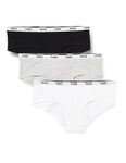 PUMA Women's Hipster Panties (3-Pack), White/Grey/Black, S