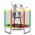 Kosten Sports Trampoline for Kids with Safety Net | Indoor & Outdoor | Powerful Loading Capacity | Stainless Steel Frame & Legs 55 Inches (Multicolor2)