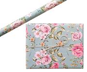 Aakar, Pack of 5, Gift Wrapping Paper Sheet, Gift Paper, Gift Wrap For Birthday (Sage Green Roses)