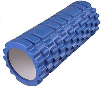 OZSTOCK Yoga Foam Roller Grid Trigger Point Massage Pilates Physio Gym Exercise EVA PVC (Blue, 33cm*14cm)