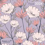 GreenLine Floral 2024 - Wall Calendar - Brochure Calendar - 30 x 30-30 x 60 Open - Flowers, Small