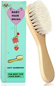 Mocokkiti Wooden Baby Hair Brush for Newborns & Toddlers,Natural Soft Goat Bristles Hair Brush,Toddler Hair Brush,Ideal for Cradle Cap, Perfect Baby Registry Gift