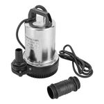 MEHOOSPVN 160W Submersible Pump DC Sewage Dirty Water Pump Stainless Steel Durable Drain Septic Sump Celler 6000L / H Submersible Pond Pump for Clean Pool and Pond Draining, Immersion Depth 0.5-8 m