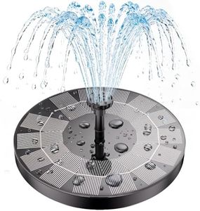 AISITIN 2.5W Solar Bird Bath Fountain Pump, Solar Fountain Pump for Bird Bath with 6 Nozzles, 6.7" Solar Powered Water Fountain Pump for Garden, Ponds, Pool, Fish Tank, Aquarium and Outdoor