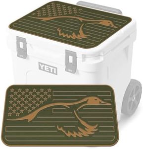 USATuff SeaDek EVA Mat Cooler Pad fits YETI 60 Roadie w/Wheels | Peel & Stick Application | Non Slip Comfort Accessories - US Flag Duck Outdoorsman Hunt (OliveGreen-Mocha)