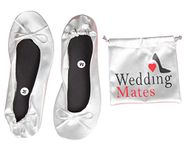 Wedding Mates After Party roll up Shoes …(4-5.5, Silver)