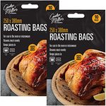 20x Large Roasting Bags 250mm x 380mm Oven & Microwave Safe for Juicy Meat Chicken Turkey Fish Vegetables