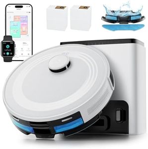 Lefent M2 Plus Robot Vacuum and Mop Combo,190° PSD Obstacle Avoidance,LIDAR Navigation,40-Day Capacity,HEPA Bagless Self Empty Base,Perfect for Pet Hair,140 Min Runtime, WiFi/App/Alexa